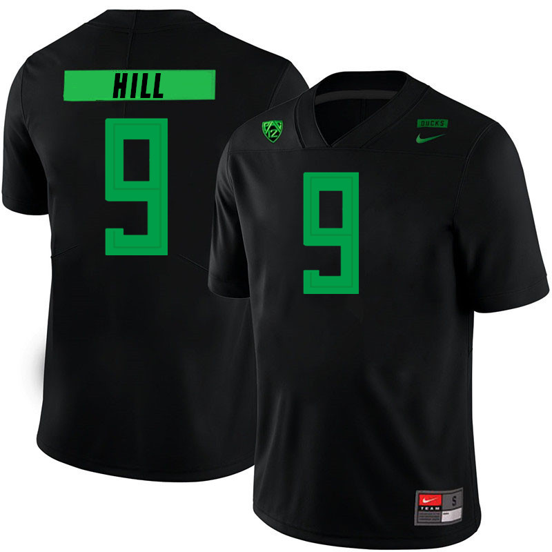 Men #9 Jamal Hill Oregon Ducks College Football Jerseys Stitched Sale-Black